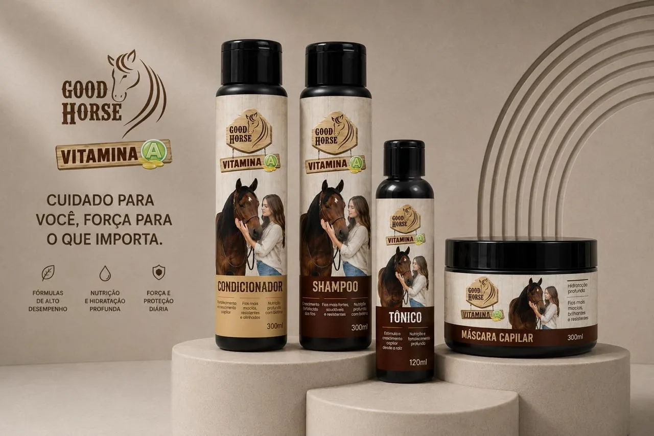 Linha Good Horse Hair com Vitamina A para o cabelo